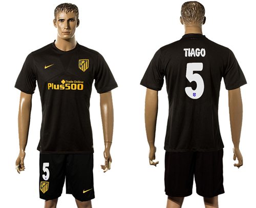 Atletico Madrid #5 Tiago Away Soccer Club Jersey