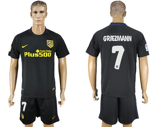 Atletico Madrid #7 Griezmann Away Soccer Club Jersey