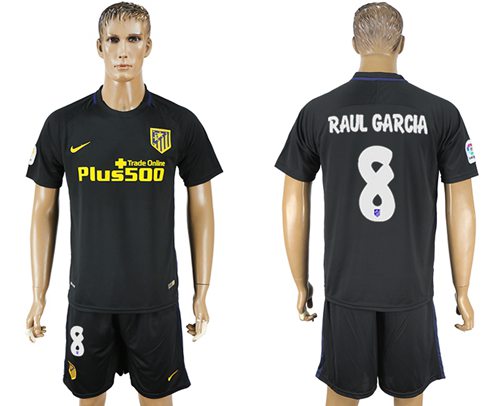 Atletico Madrid #8 Raul Garcia Away Soccer Club Jersey