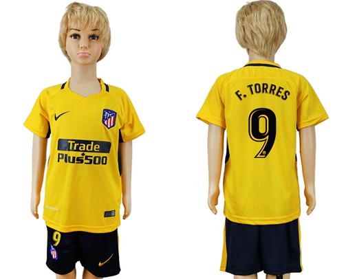 Atletico Madrid #9 F.Torres Away Kid Soccer Club Jersey Atletico Madrid #9 F.Torres Away Kid Soccer Club Jersey