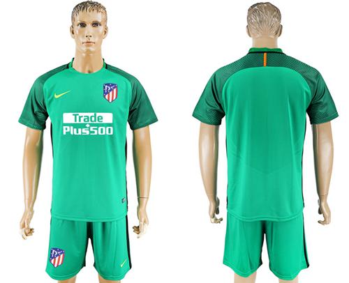 Atletico Madrid Blank Green Goalkeeper Soccer Club Jersey Atletico Madrid Blank Green Goalkeeper Soccer Club Jersey