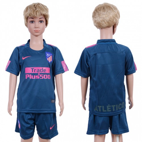 Atletico Madrid Blank Sec Away Kid Soccer Club Jersey Atletico Madrid Blank Sec Away Kid Soccer Club Jersey