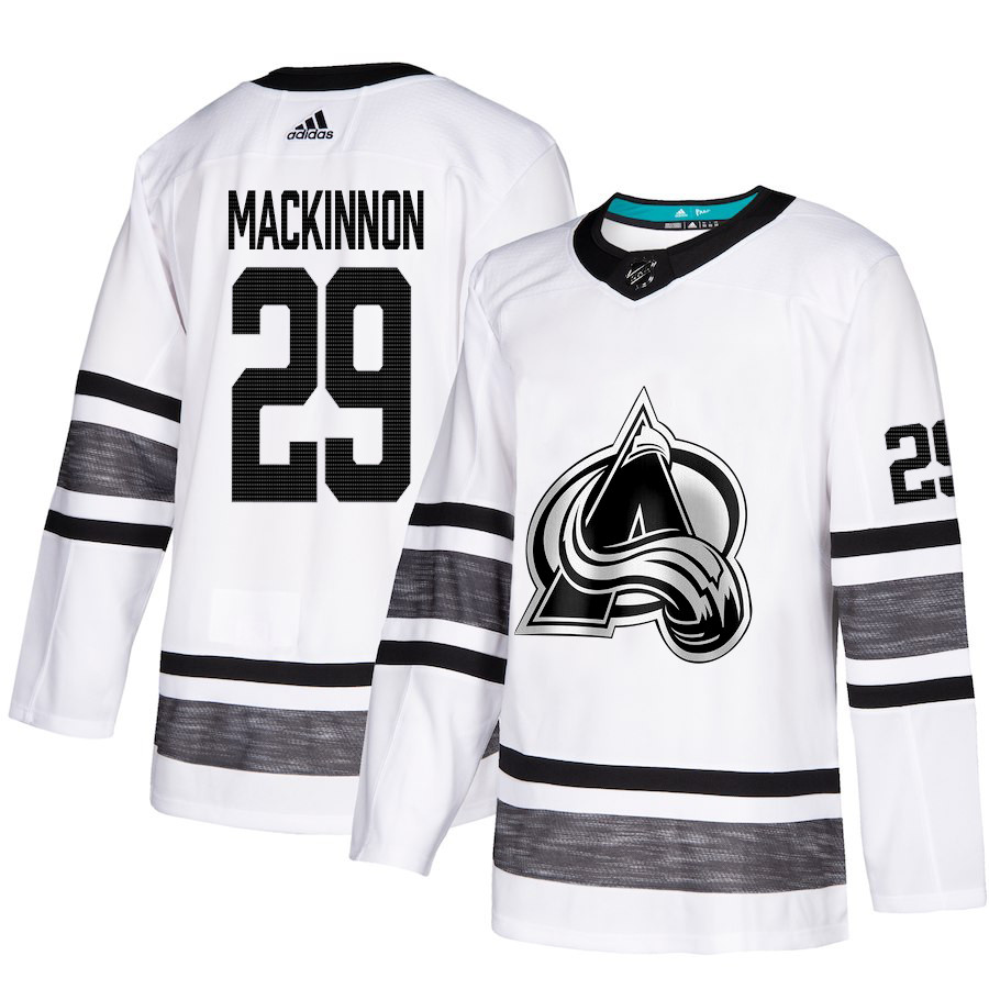 Avalanche #29 Nathan MacKinnon White Authentic 2019 All-Star Stitched Youth Hockey Jersey