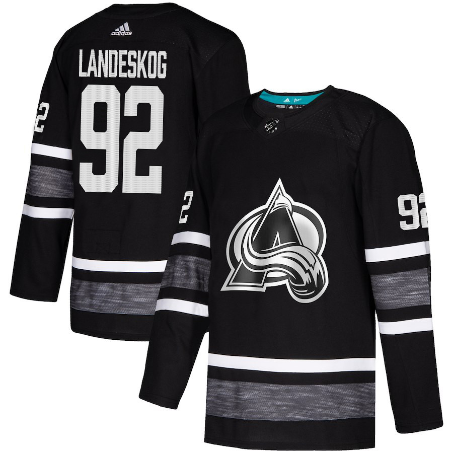 Avalanche #92 Gabriel Landeskog Black Authentic 2019 All-Star Stitched Youth Hockey Jersey