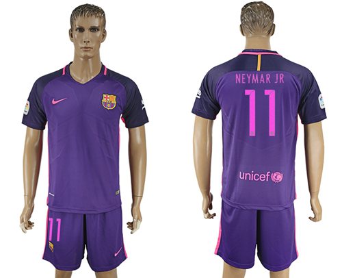 Barcelona #11 Neymar Jr Away Soccer Club Jersey