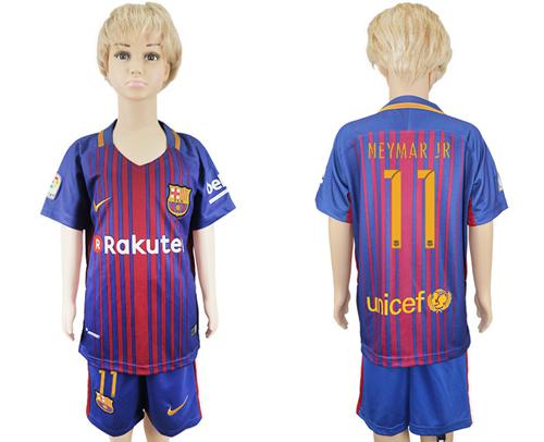 Barcelona #11 Neymar Jr Home Kid Soccer Club Jersey Barcelona #11 Neymar Jr Home Kid Soccer Club Jersey