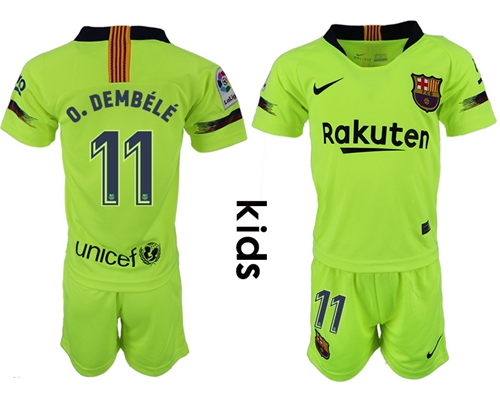 Barcelona #11 O.Dembele Away Kid Soccer Club Jersey Barcelona #11 O.Dembele Away Kid Soccer Club Jersey