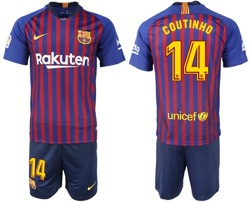 Barcelona #14 Coutinho Home Soccer Club Jersey Barcelona #14 Coutinho Home Soccer Club Jersey