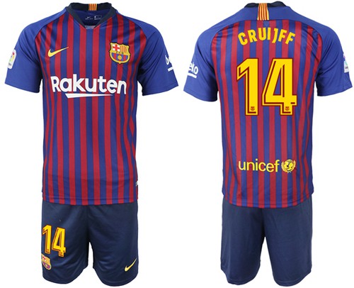 Barcelona #14 Cruijff Home Soccer Club Jersey Barcelona #14 Cruijff Home Soccer Club Jersey