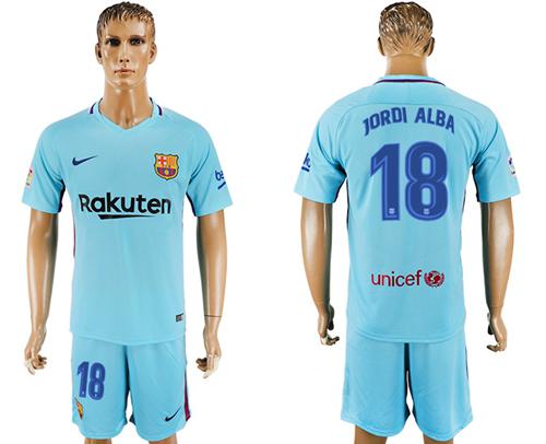 Barcelona #18 Jordi Alba Away Soccer Club Jersey Barcelona #18 Jordi Alba Away Soccer Club Jersey