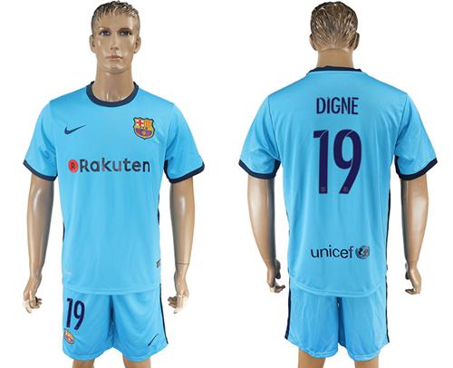 Barcelona #19 Digne Away Soccer Club Jersey