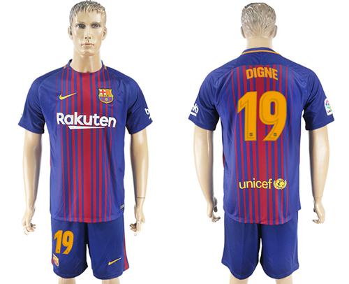 Barcelona #19 Digne Home Soccer Club Jersey Barcelona #19 Digne Home Soccer Club Jersey