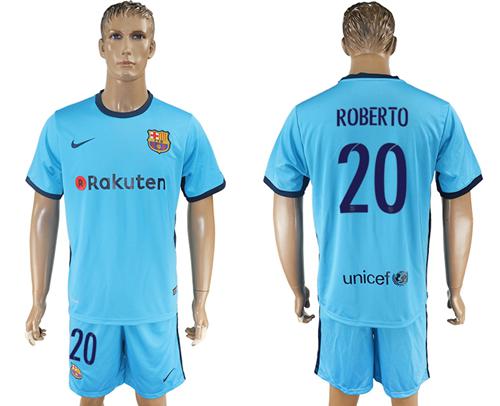 Barcelona #20 Roberto Away Soccer Club Jersey Barcelona #20 Roberto Away Soccer Club Jersey
