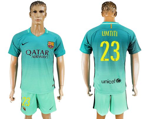 Barcelona #23 Umtiti Sec Away Soccer Club Jersey Barcelona #23 Umtiti Sec Away Soccer Club Jersey