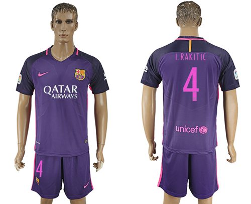 Barcelona #4 I.Rakitic Away Soccer Club Jersey Barcelona #4 I.Rakitic Away Soccer Club Jersey