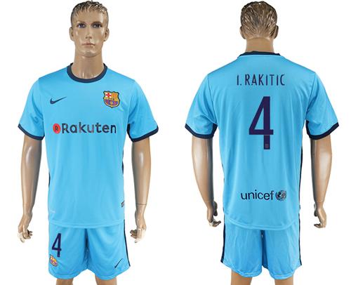 Barcelona #4 I.Rakitic Away Soccer Club Jersey