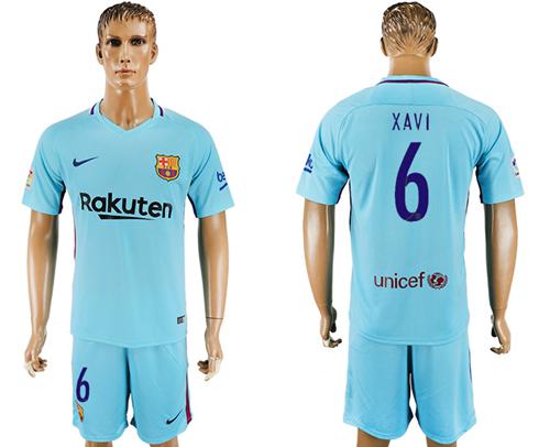 Barcelona #6 Xavi Away Soccer Club Jersey Barcelona #6 Xavi Away Soccer Club Jersey