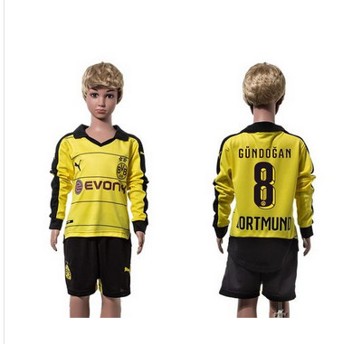 Barcelona #9 Suarez SEC Away Long Sleeves Kid Soccer Club Jersey-2447-8213-4088