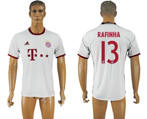 Bayern Munchen #13 Rafinha White Soccer Club Jersey Bayern Munchen #13 Rafinha White Soccer Club Jersey