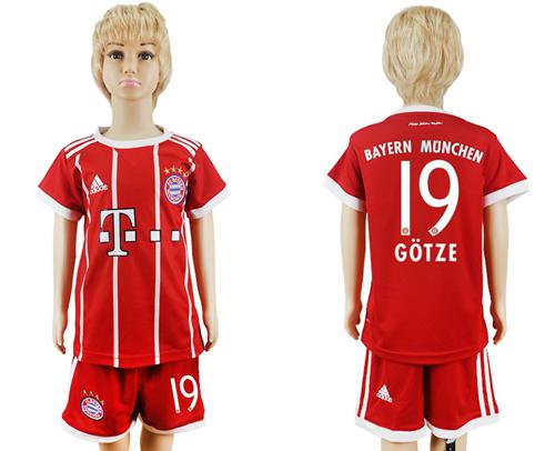 Bayern Munchen #19 Gotze Home Kid Soccer Club Jersey Bayern Munchen #19 Gotze Home Kid Soccer Club Jersey
