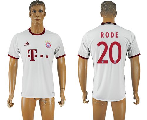 Bayern Munchen #20 Rode White Soccer Club Jersey