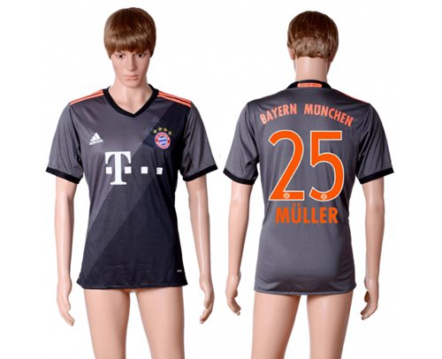 Bayern Munchen #25 Muller Away Soccer Club Jersey