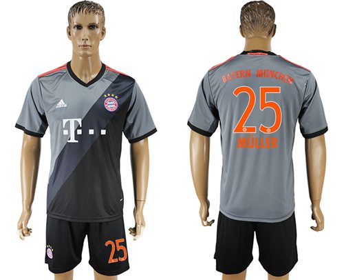Bayern Munchen #25 Muller Away Soccer Club Jersey Bayern Munchen #25 Muller Away Soccer Club Jersey