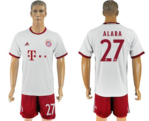 Bayern Munchen #27 Alaba Sec Away Soccer Club Jersey