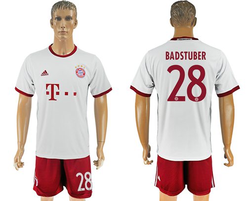 Bayern Munchen #28 Badstuber Sec Away Soccer Club Jersey