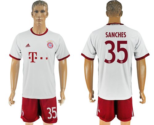 Bayern Munchen #35 Sanches Sec Away Soccer Club Jersey