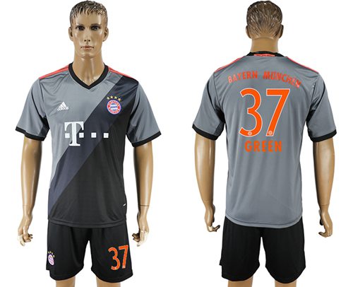 Bayern Munchen #37 Green Away Soccer Club Jersey Bayern Munchen #37 Green Away Soccer Club Jersey