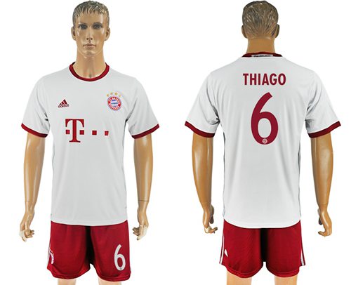 Bayern Munchen #6 Thiago Sec Away Soccer Club Jersey