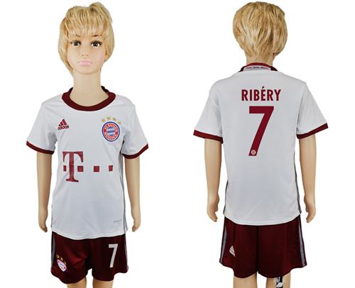 Bayern Munchen #7 Ribery SEC Away Kid Soccer Club Jersey