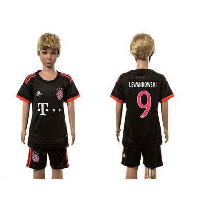 Bayern Munchen #9 Lewandowski SEC Away Kid Soccer Club Jersey