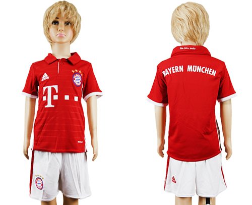 Bayern Munchen Blank Home Kid Soccer Club Jersey