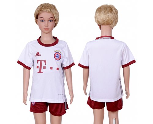 Bayern Munchen Blank SEC Away Kid Soccer Club Jersey