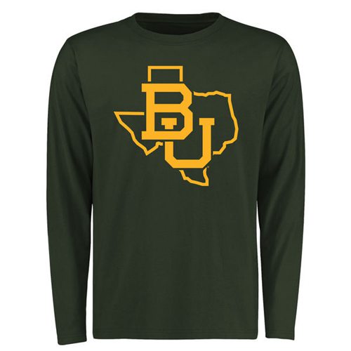 Baylor Bears Tradition State Long Sleeves Crew Neck T-Shirt Green