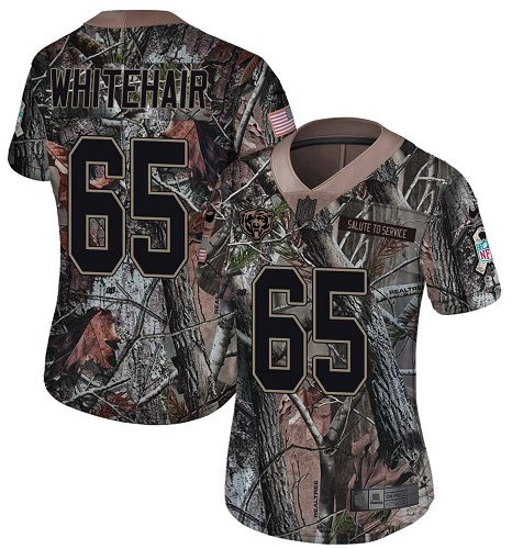 Bears #65 Cody Whitehair Camo Women's Stitched Football Limited Rush Realtree Jersey