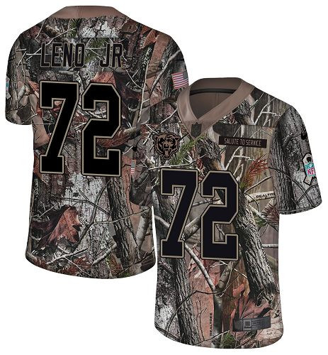 Bears #72 Charles Leno Jr Camo Men's Stitched Football Limited Rush Realtree Jersey