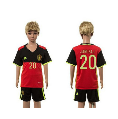 Belgium #20 Januzaj Red Home Kid Soccer Country Jersey Belgium #20 Januzaj Red Home Kid Soccer Country Jersey