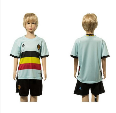 Belgium Blank Away Kid Soccer Country Jersey