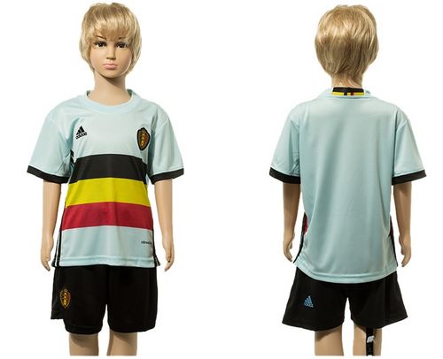 Belgium Blank Away Kid Soccer Country Jersey