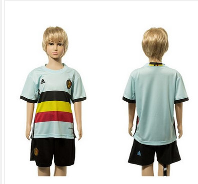 Belgium Blank Away Kid Soccer Country Jersey