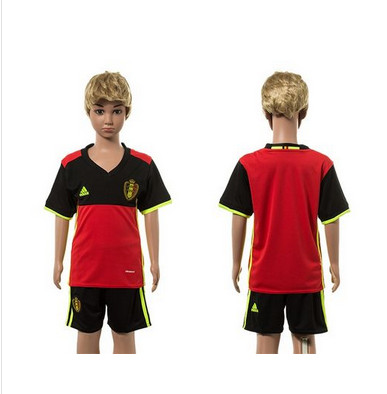 Belgium Blank Red Home Kid Soccer Country Jersey