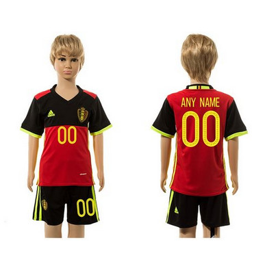 Belgium Personalized Home Kid Soccer Country Jersey Belgium Personalized Home Kid Soccer Country Jersey