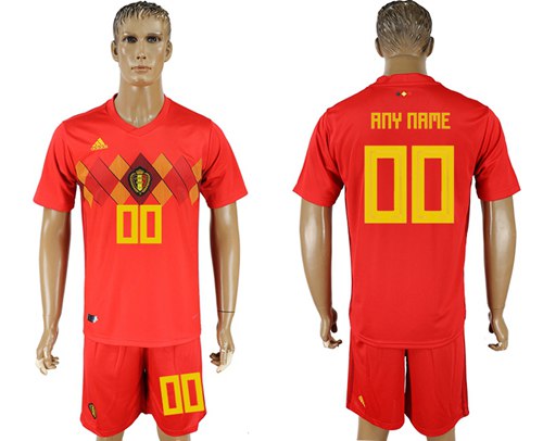 Belgium Personalized Red Soccer Country Jersey
