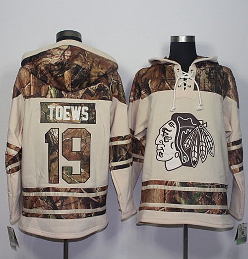 Blackhawks #19 Jonathan Toews Cream Camo Stitched NHL Jersey