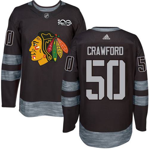 Blackhawks #50 Corey Crawford Black 1917-2017 100th Anniversary Stitched NHL Jersey Blackhawks #50 Corey Crawford Black 1917-2017 100th Anniversary Stitched NHL Jersey