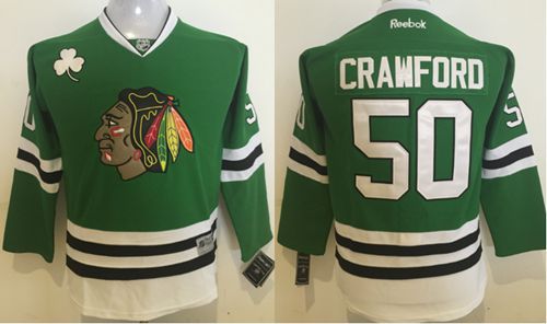 Blackhawks #50 Corey Crawford Green Stitched Youth NHL Jersey Blackhawks #50 Corey Crawford Green Stitched Youth NHL Jersey