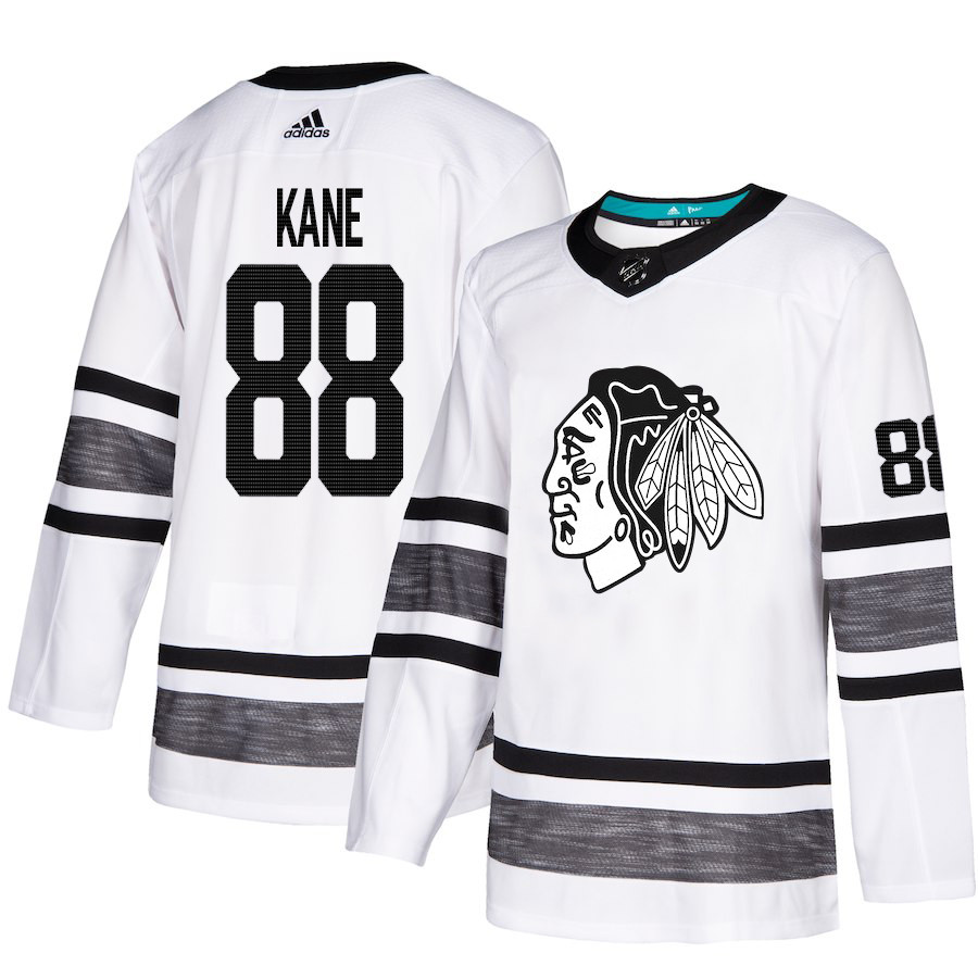 Blackhawks #88 Patrick Kane White Authentic 2019 All-Star Stitched Youth Hockey Jersey